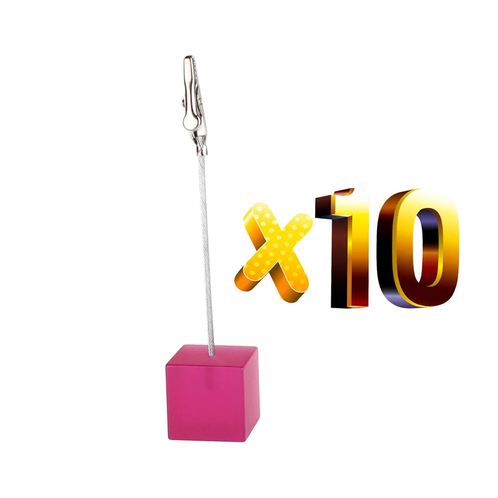 10 Stück Würfelständer Fotohalter, Memo-Notiz-Clips auf Harzbasis, Tischkartenklammer für Hochzeiten, Großhandelsgeschenk