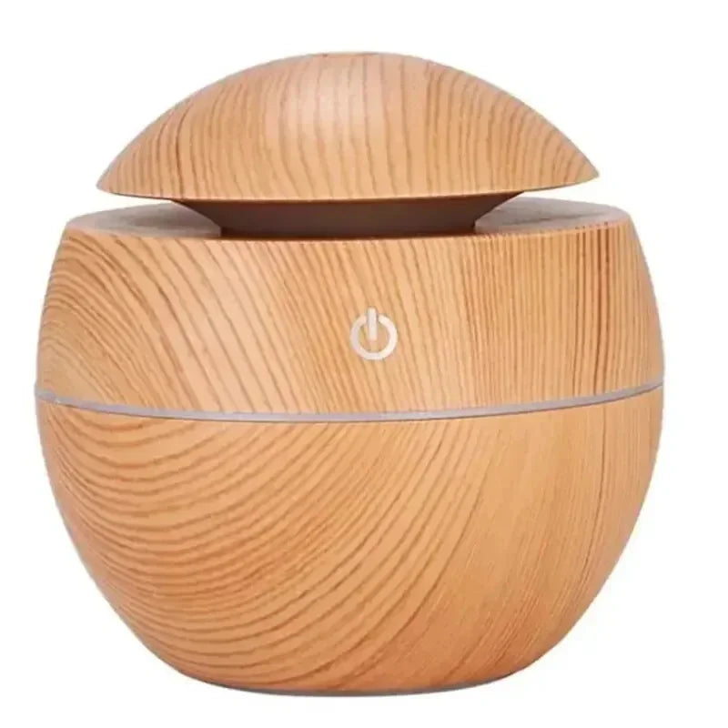 USB Ultraschall-Luftbefeuchter & Aroma-Diffuser – Holzmaserung Design
