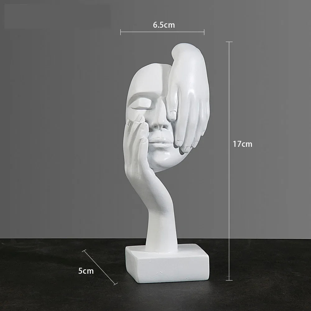 Abstrakte Masken-Skulptur – Stilvolle Dekoration für Ihr Büro & Empfang