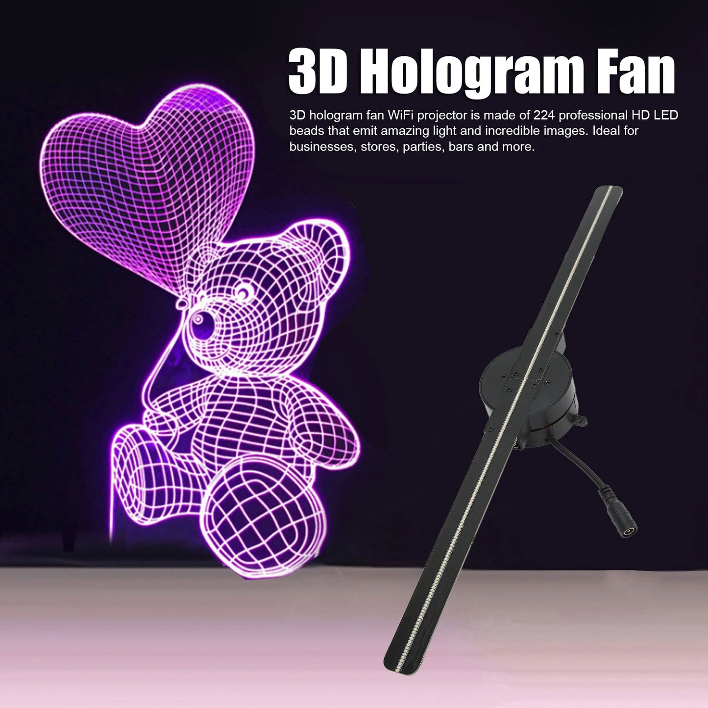3D Hologramm-Fan – Innovative Werbelösung für Ihr Business