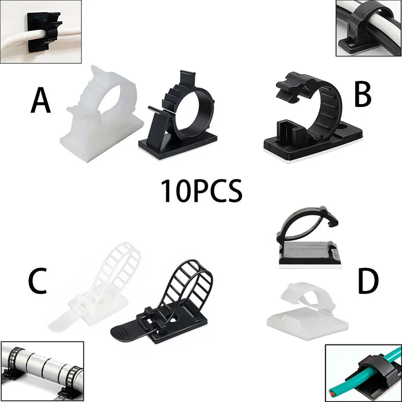 10-teiliges Kabelorganizer-Set – Praktisch & platzsparend