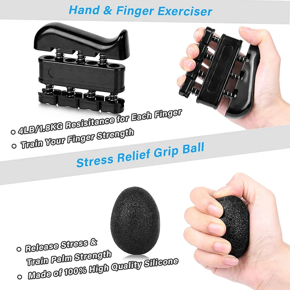 Verstellbarer Handgriff-Stärker Trainer Set – Hand-, Handgelenk- und Unterarm-Übung für Muskelaufbau