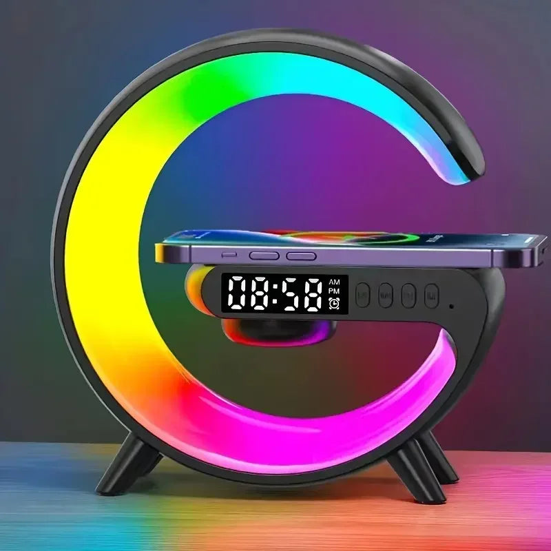 15W Multifunktions-Wireless-Charger mit Bluetooth-Lautsprecher & LED-Licht