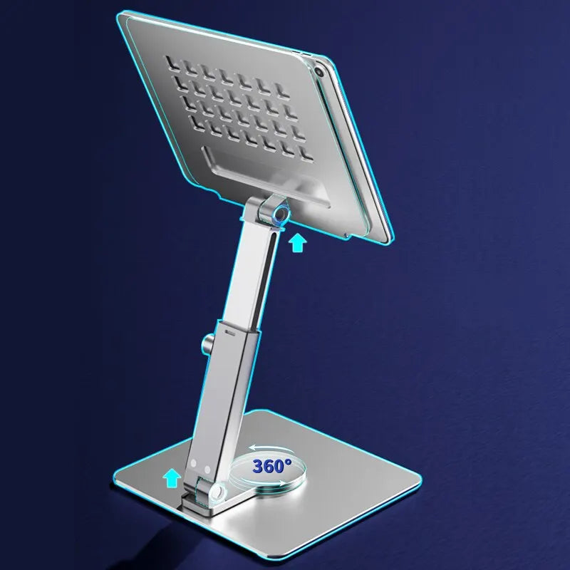 Aluminium Tablet-Ständer – 360° Drehbar & Faltbar