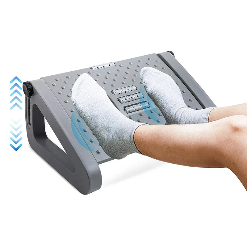 Ergonomische Fußstütze mit Massage-Rollen – Komfort für Büro