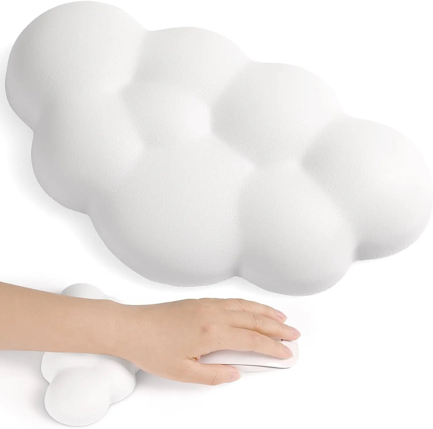 Weiche Handballenauflage für komfortables Tippen im Wolkendesign