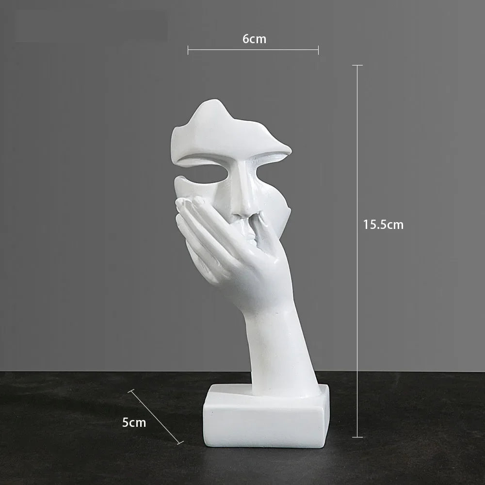 Abstrakte Masken-Skulptur – Stilvolle Dekoration für Ihr Büro & Empfang