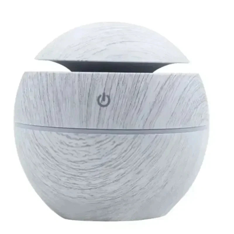 USB Ultraschall-Luftbefeuchter & Aroma-Diffuser – Holzmaserung Design