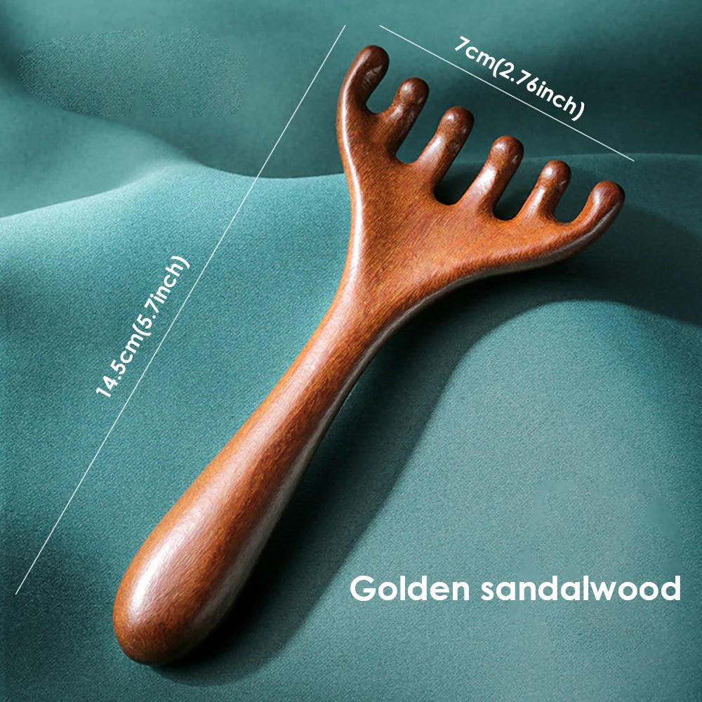 Sandelholz-Massagekamm – Entspannung für Kopf, Nacken & Körpe
