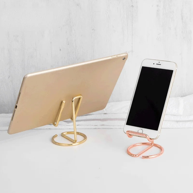Kartenhalter aus goldenem Metall, Papier-Organizer