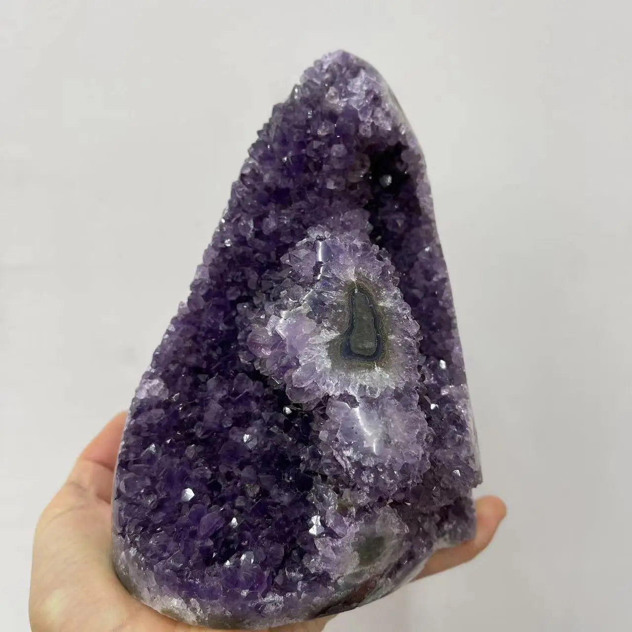 Natürlicher Amethyst-Cluster – Feng Shui Energie-Stein für Büro & Empfangsbereich
