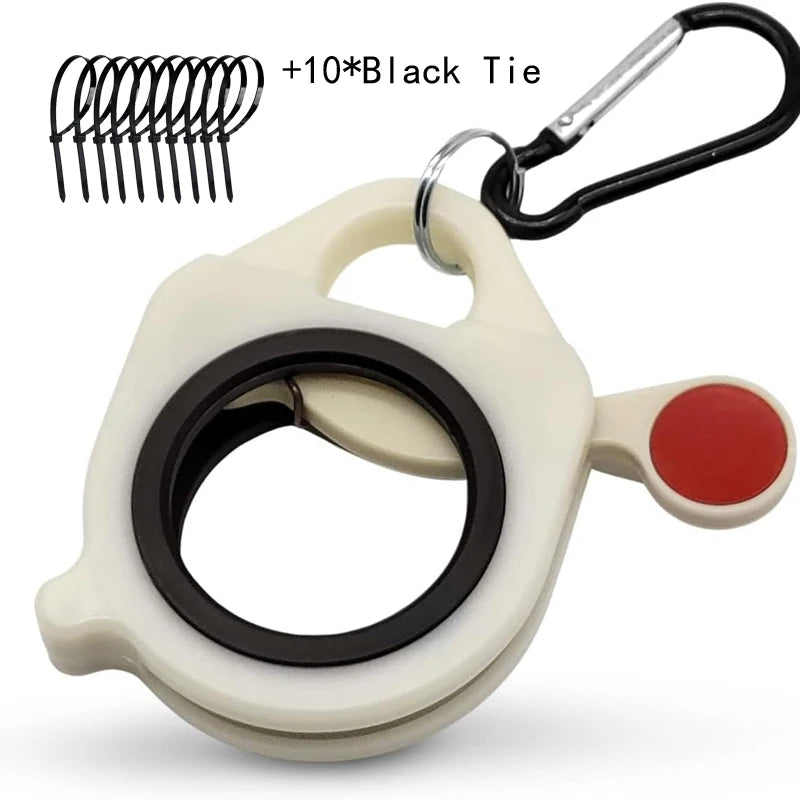 Tragbar Kabelbinder-Organizer – Kunststoff, fluoreszierend, tragbar, stabil, 38mm Durchmesser, Schlüsselanhänger-Aufbewahrung, Werkzeug-Teile-Organizer