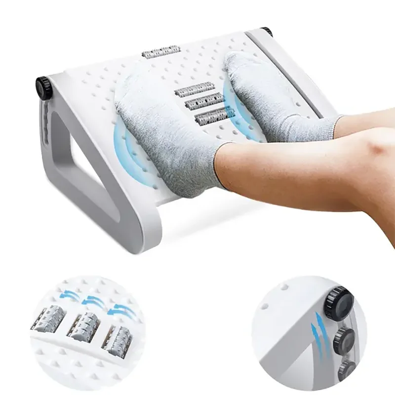 Ergonomische Fußstütze mit Massage-Rollen – Komfort für Büro