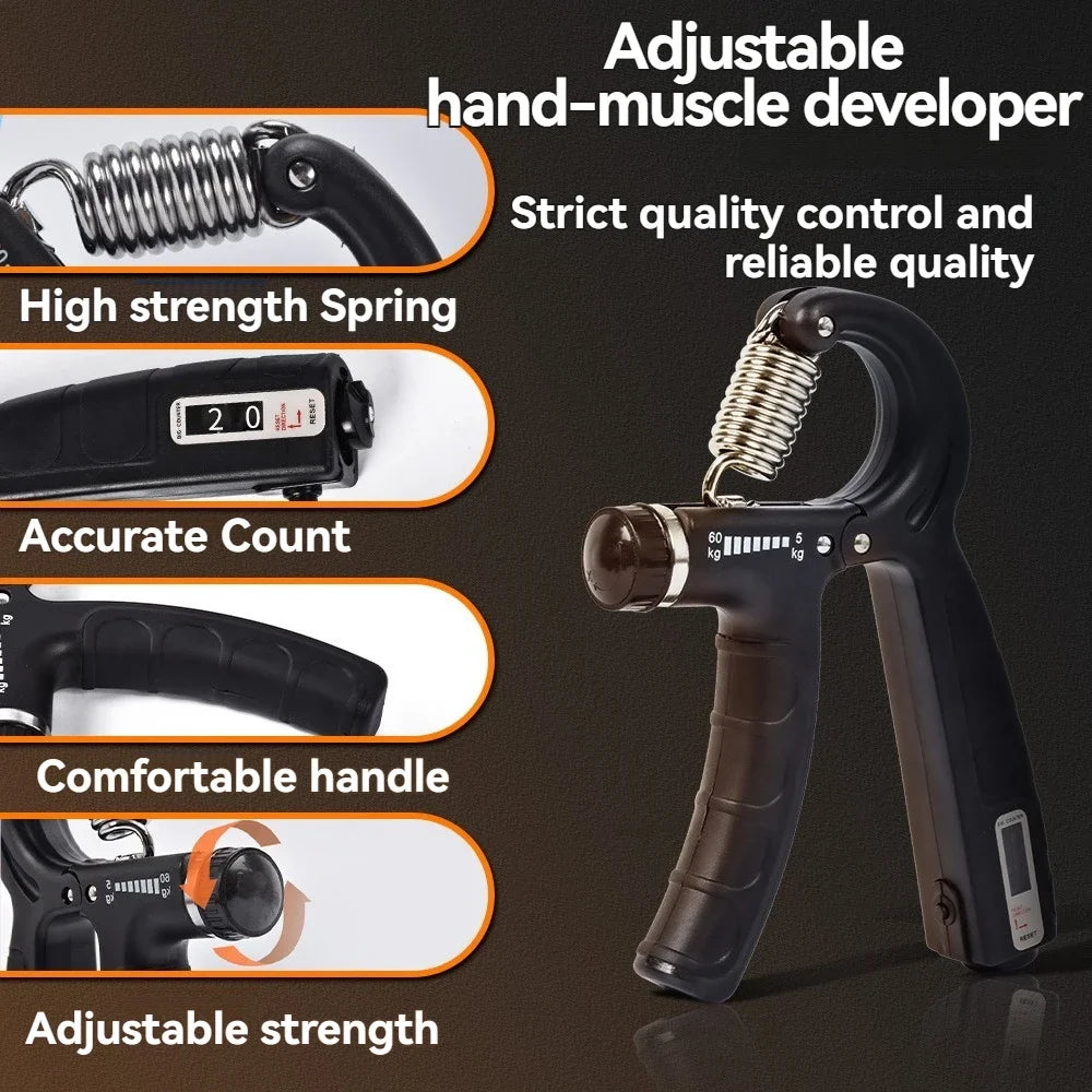 Verstellbarer Handgriff-Stärker Trainer Set – Hand-, Handgelenk- und Unterarm-Übung für Muskelaufbau