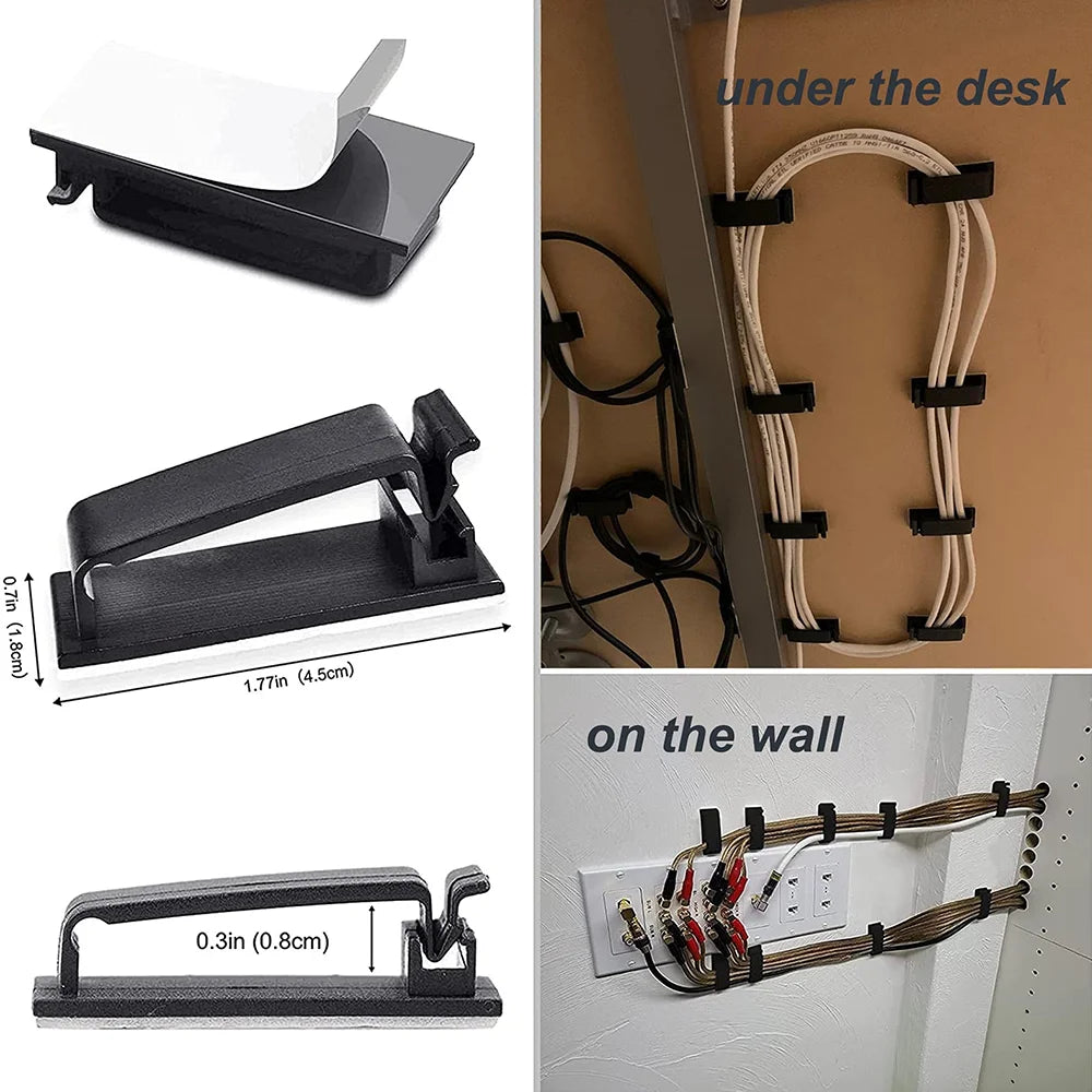 Selbstklebende Kabelclips – Die perfekte Ordnungslösung für Ihre Kabel!
