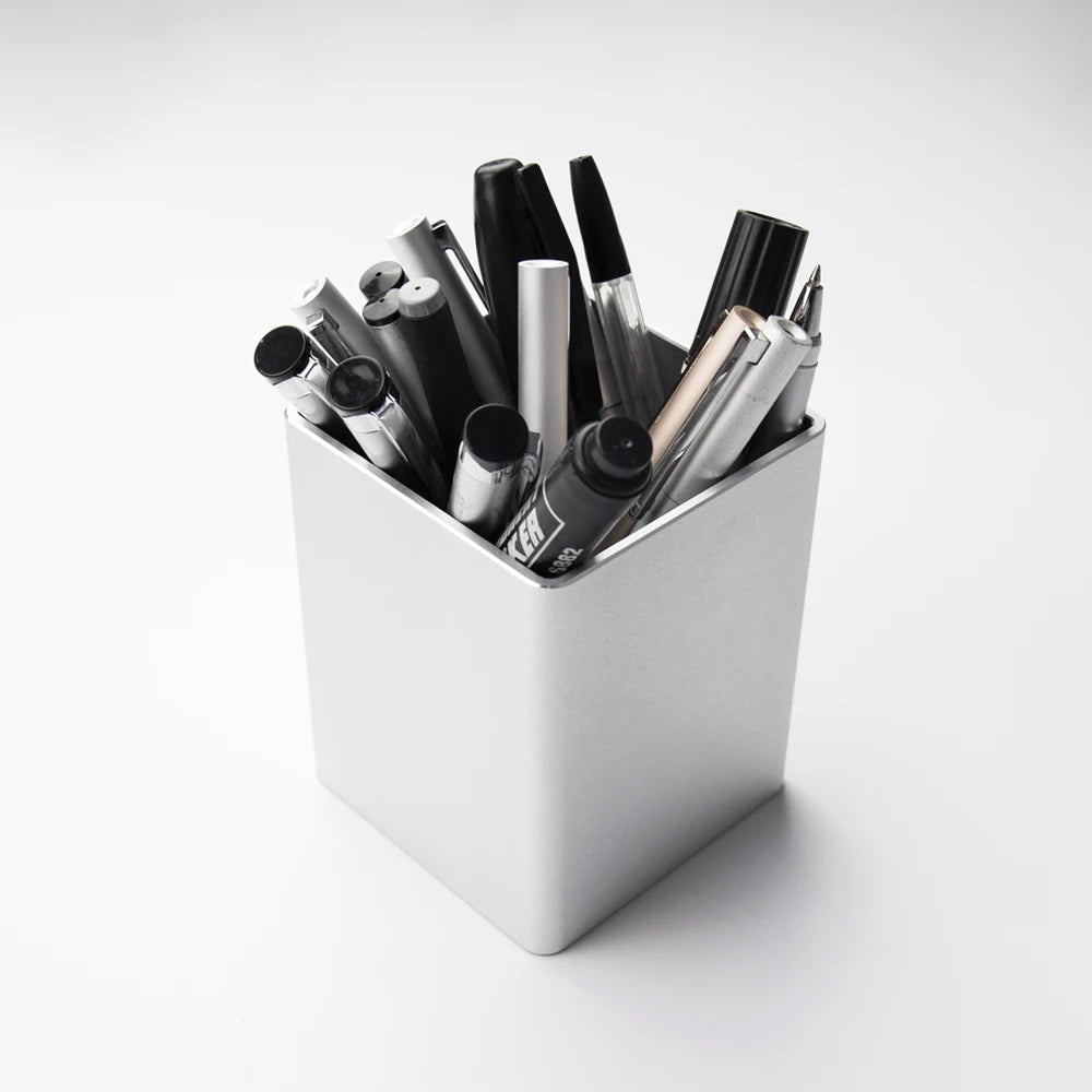 Stiftehalter aus Metall, Schreibtisch-Organizer – Aufbewahrung von Schreibwaren aus Aluminium