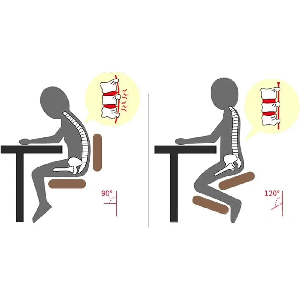 Ergonomischer Kniesitz – Orthopädischer Stuhl mit Rollen für Büro