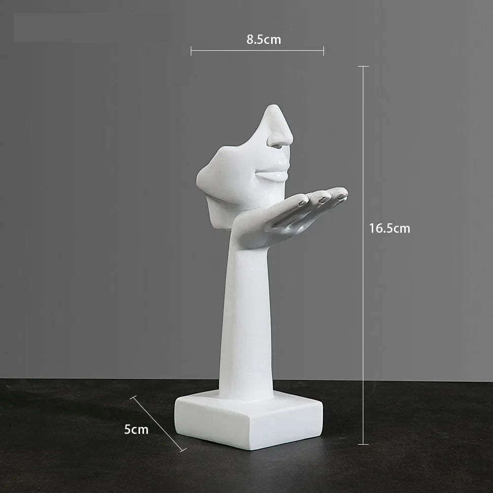Abstrakte Masken-Skulptur – Stilvolle Dekoration für Ihr Büro & Empfang