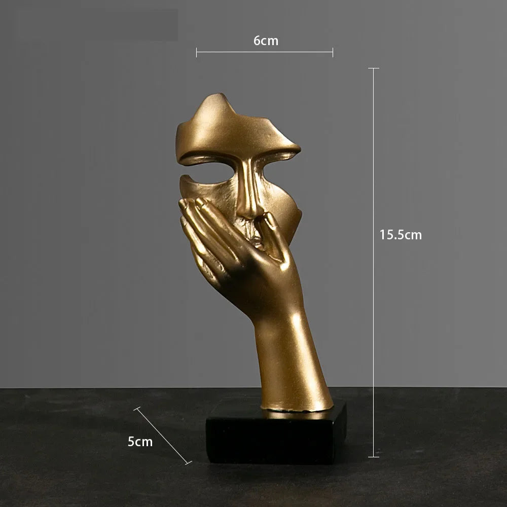 Abstrakte Masken-Skulptur – Stilvolle Dekoration für Ihr Büro & Empfang