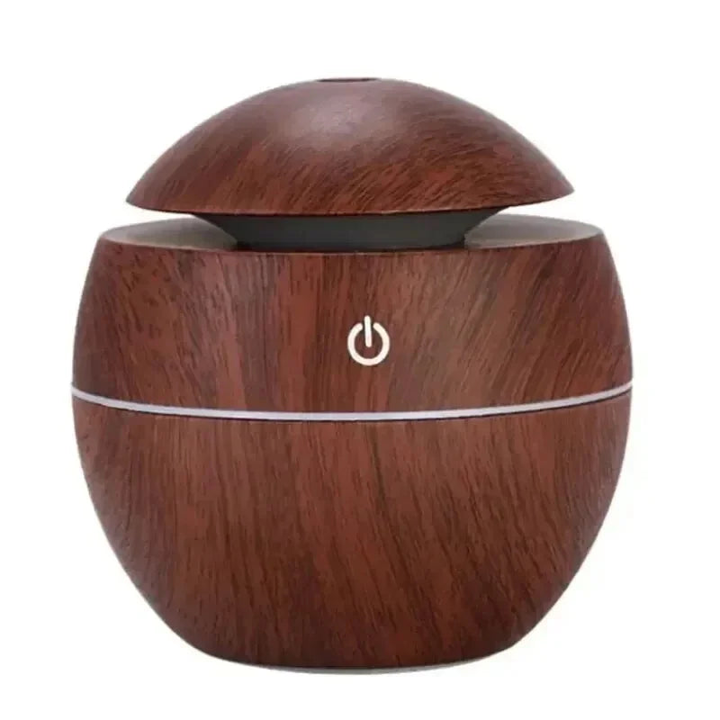 USB Ultraschall-Luftbefeuchter & Aroma-Diffuser – Holzmaserung Design