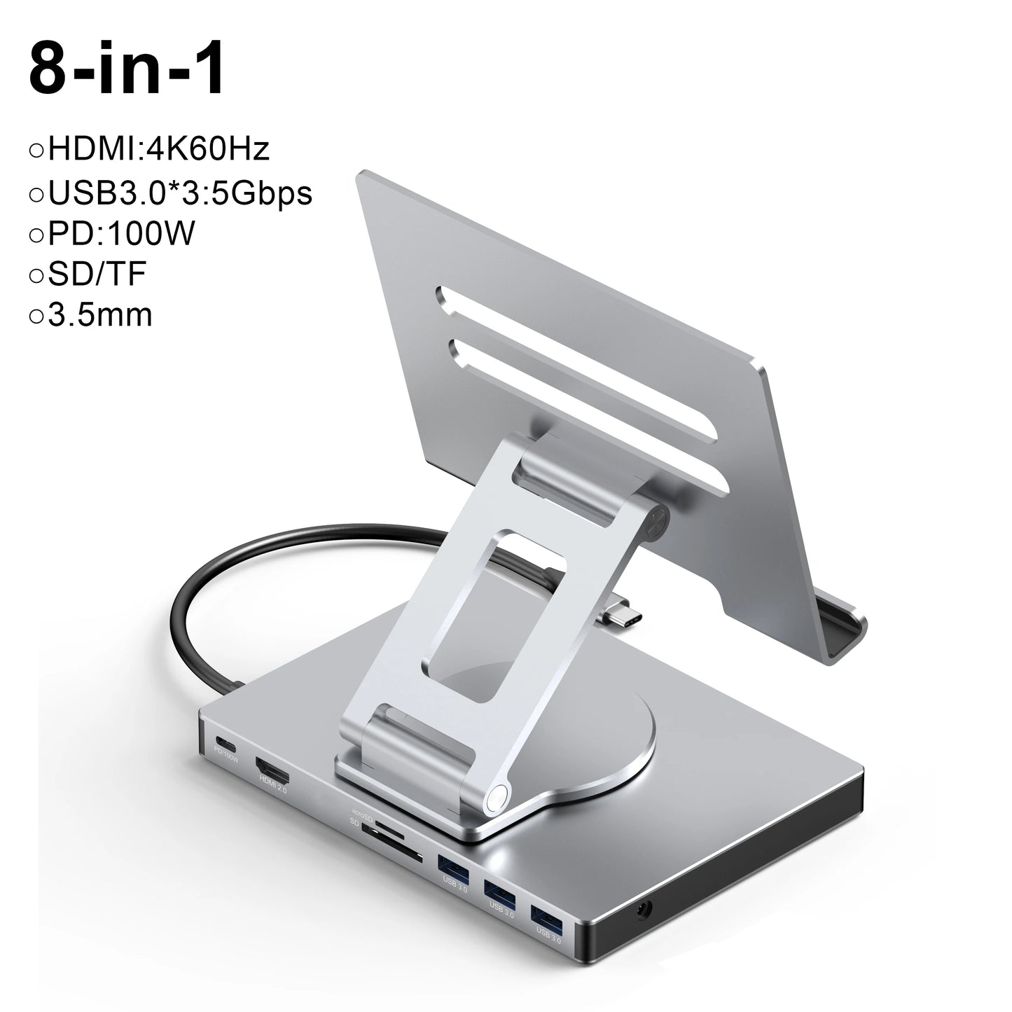 9-in-1 USB-C Docking Station mit Tablet-Halter – Die ultimative All-in-One-Lösung