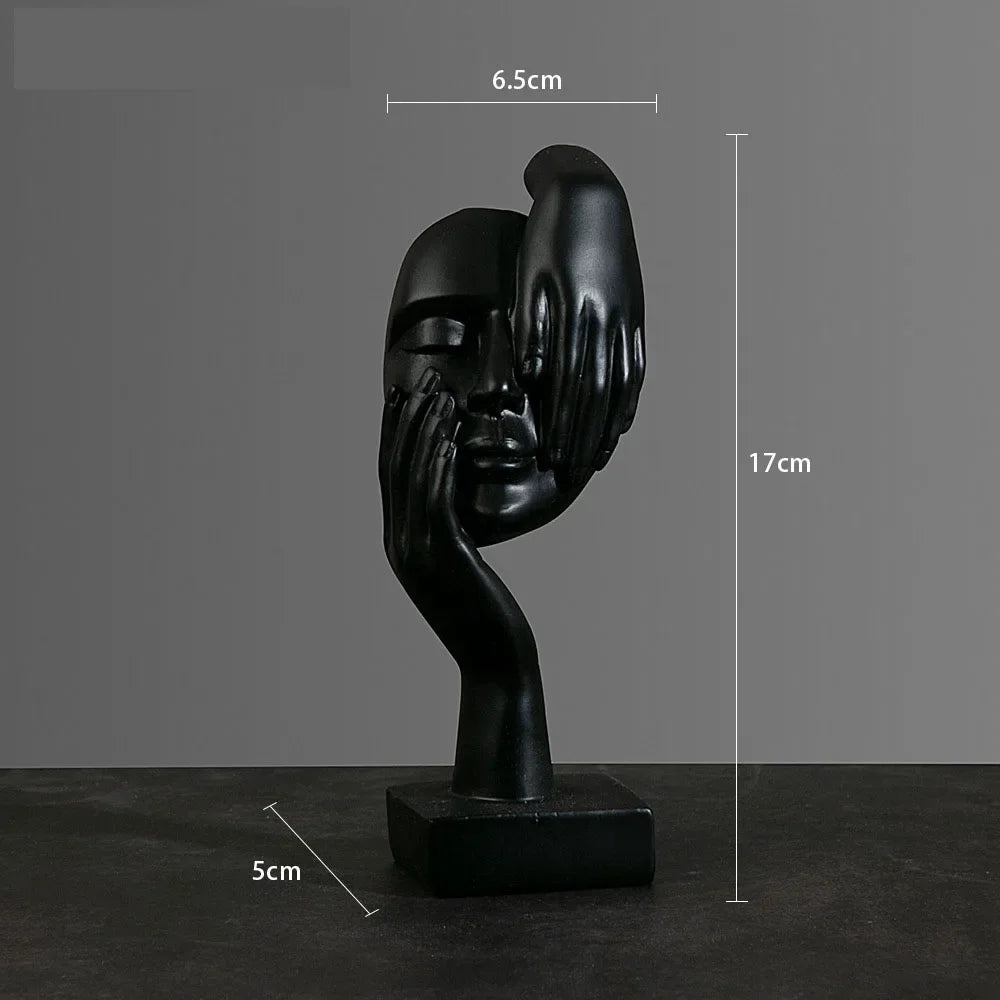 Abstrakte Masken-Skulptur – Stilvolle Dekoration für Ihr Büro & Empfang