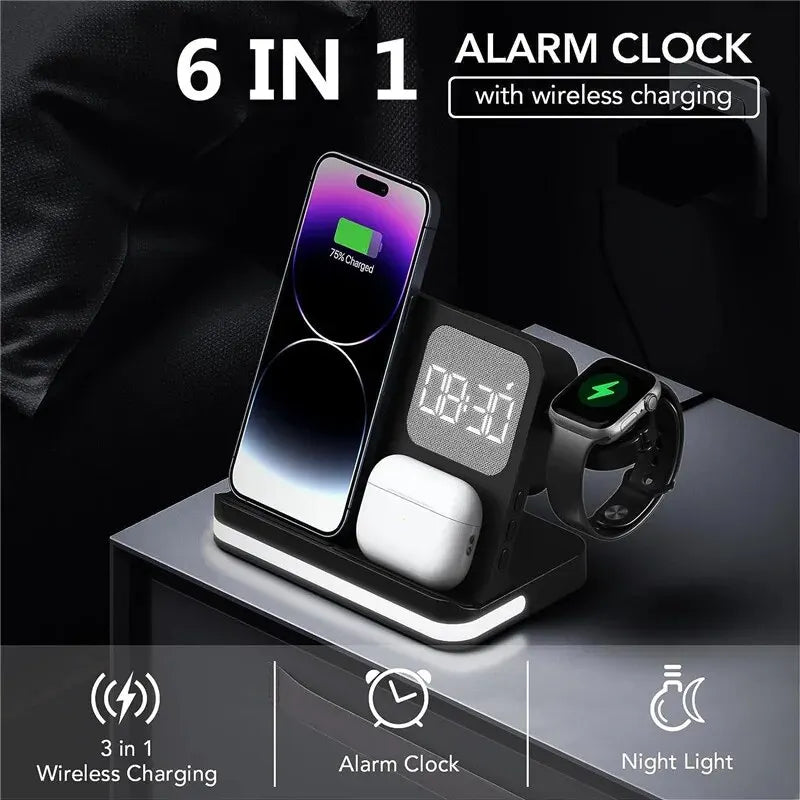 6-in-1 Wireless Charging Station – Das smarte All-in-One-Ladegerät für Ihr Büro!