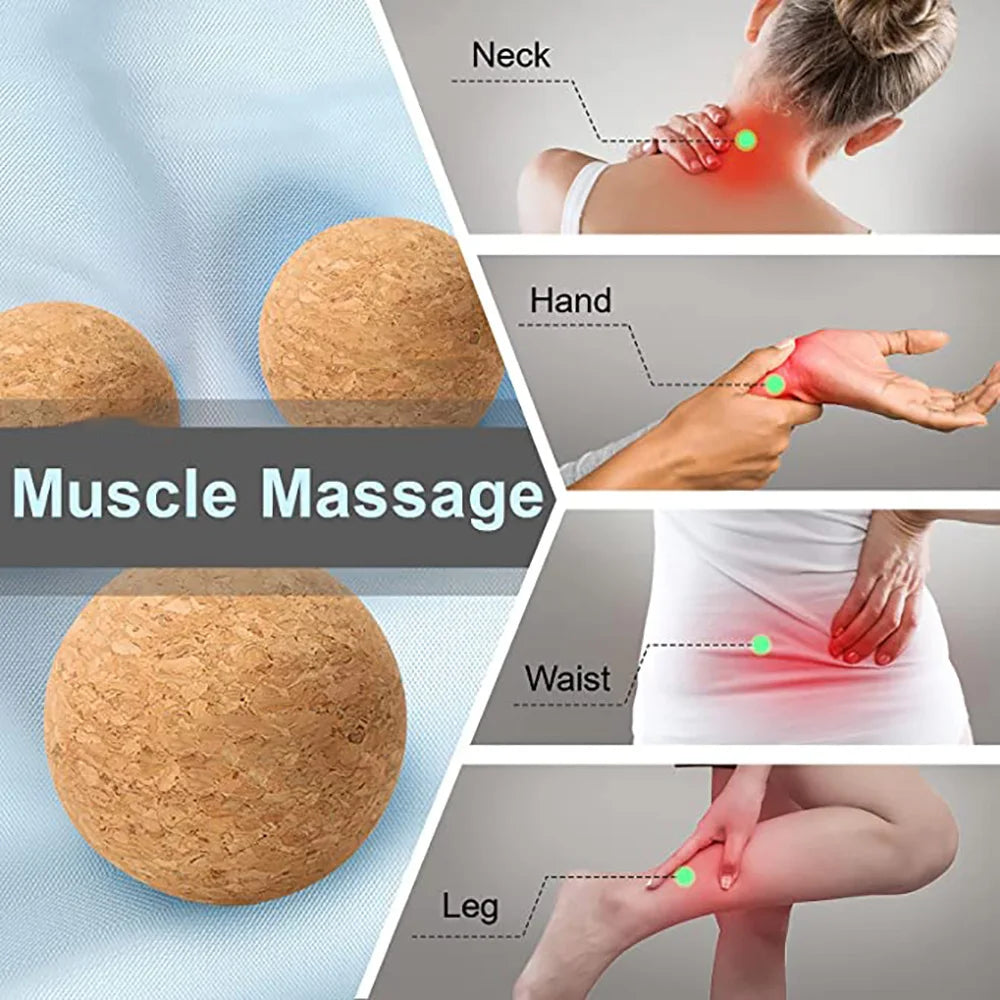 Natürlicher Kork-Massageball Set – Nachhaltige Muskelentspannung für das Büro