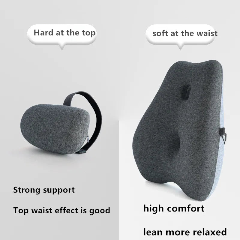 Lendenwirbelstütze für Bürostuhl – Memory Foam Kissen für Rücken und Taille
