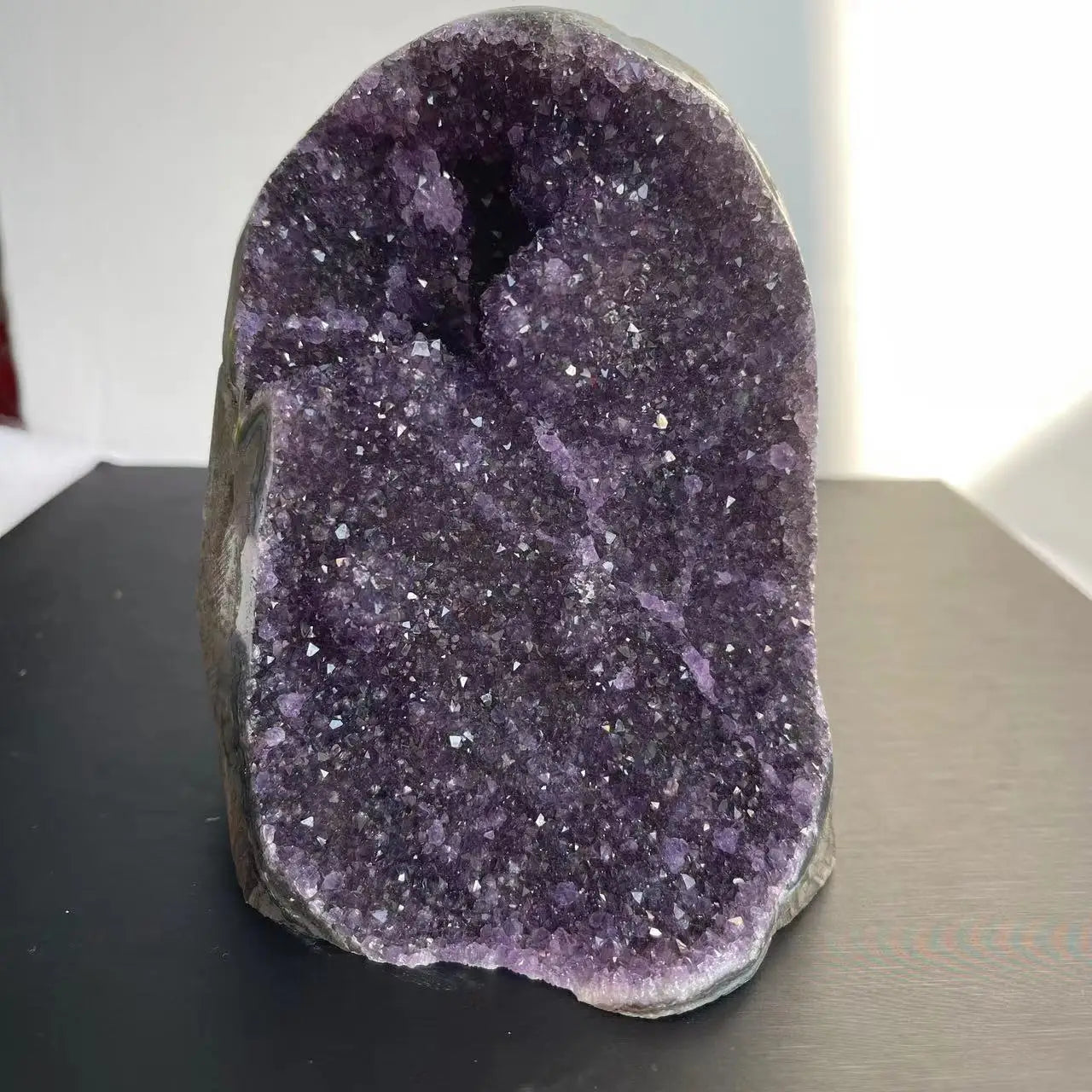 Natürlicher Amethyst-Cluster – Feng Shui Energie-Stein für Büro & Empfangsbereich
