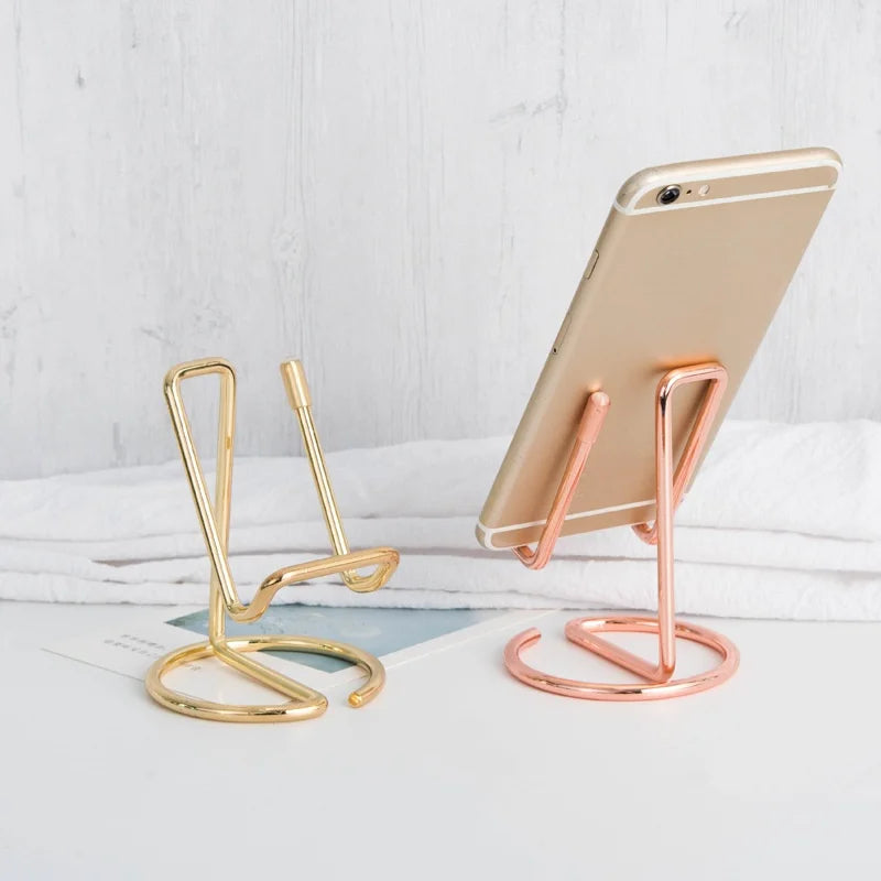Kartenhalter aus goldenem Metall, Papier-Organizer