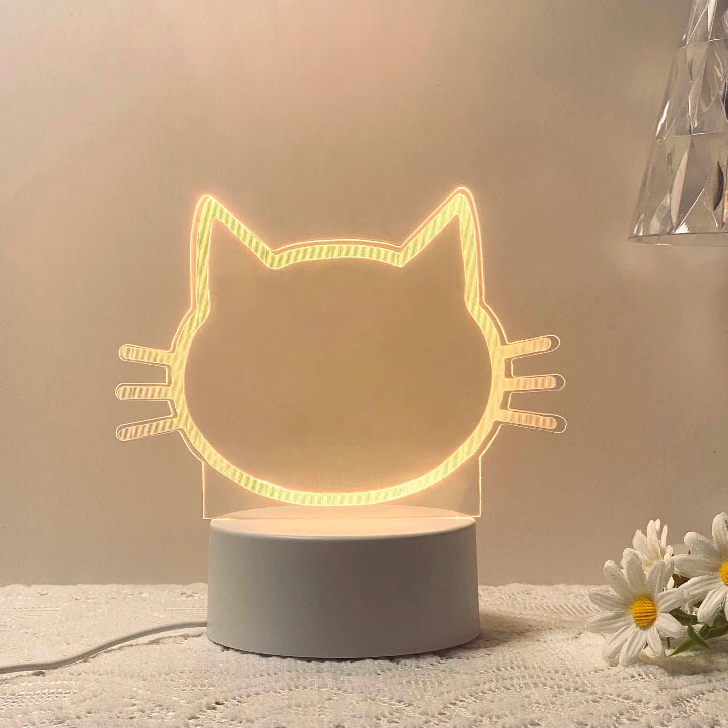 3D Message Board – USB-Tischlampe mit Touch-Steuerung & 7 Farben