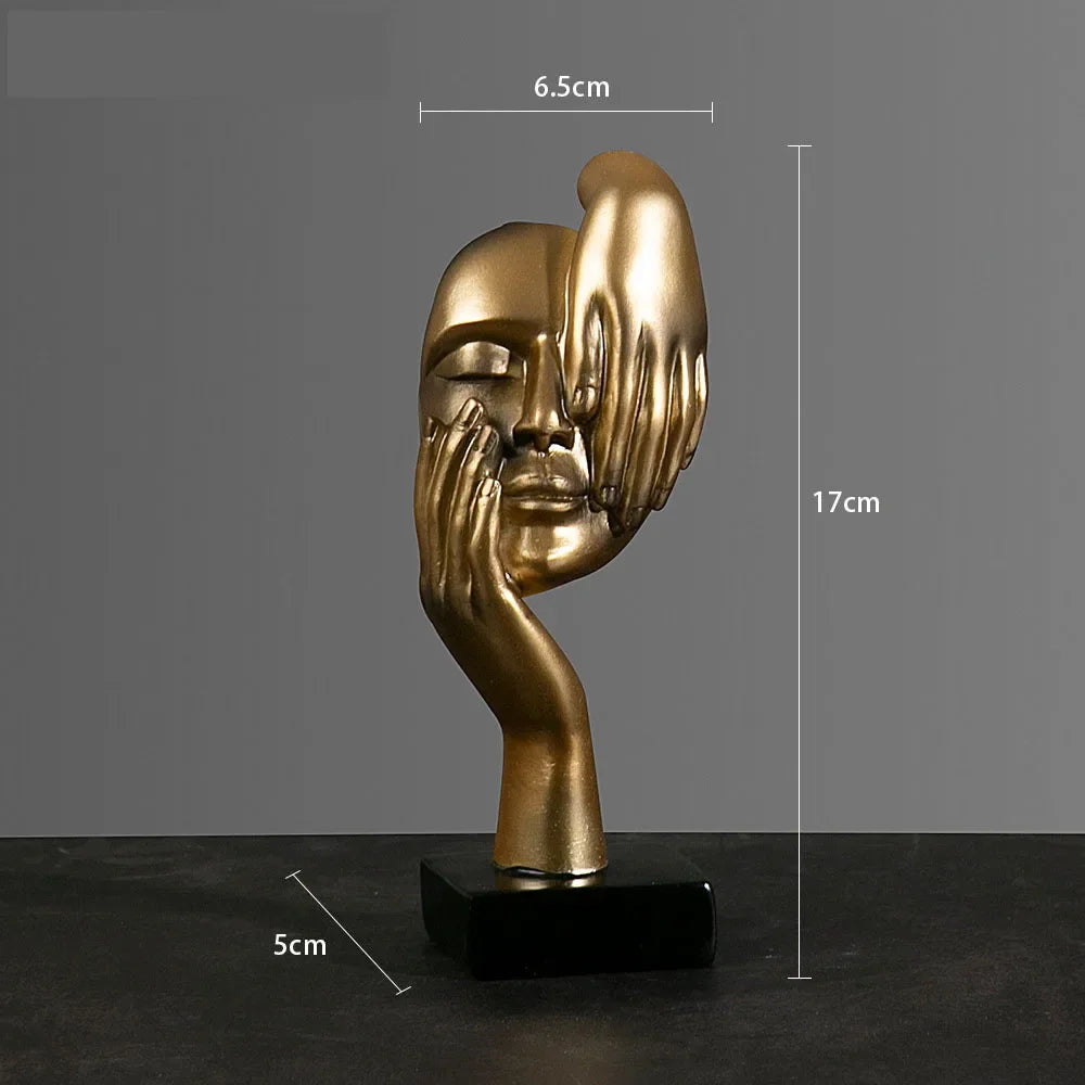 Abstrakte Masken-Skulptur – Stilvolle Dekoration für Ihr Büro & Empfang