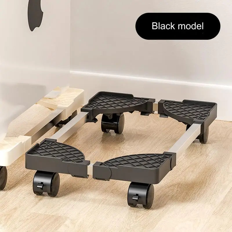 Mobiler PC-Tower-Ständer mit Rollen in Schwarz