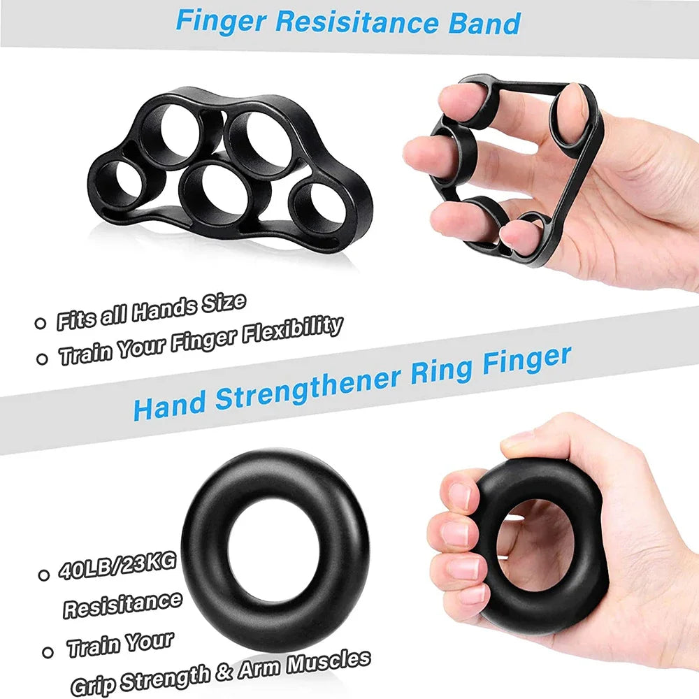 Verstellbarer Handgriff-Stärker Trainer Set – Hand-, Handgelenk- und Unterarm-Übung für Muskelaufbau