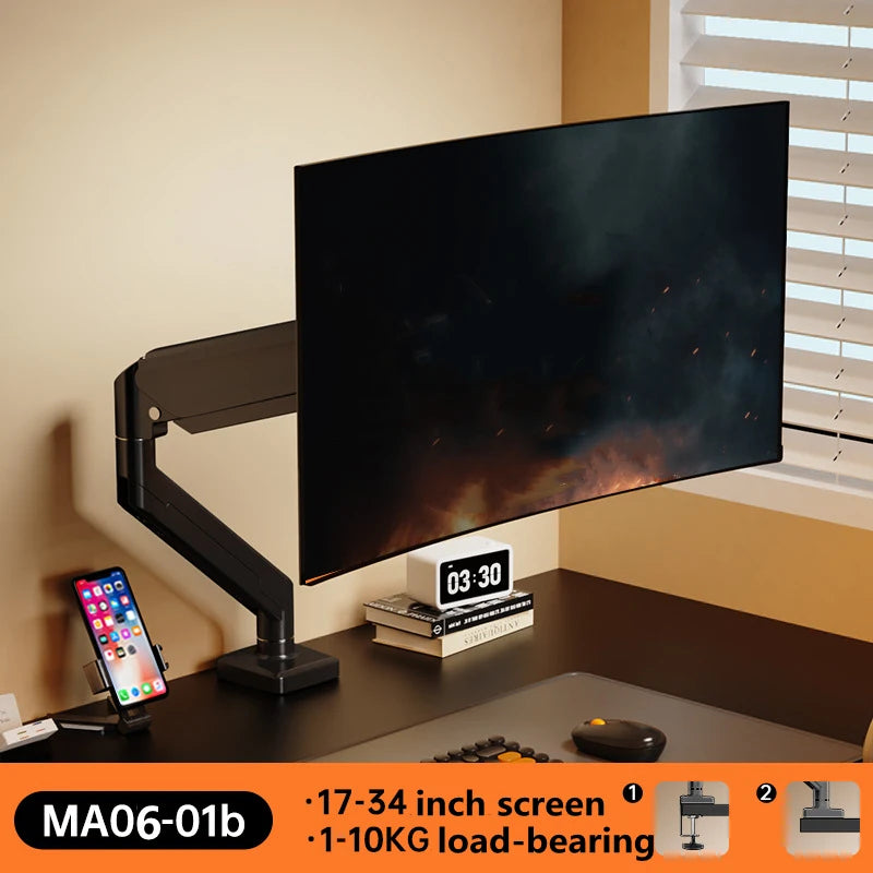 Ergonomische Einzelmonitor-Halterung für 14"-32" Bildschirme