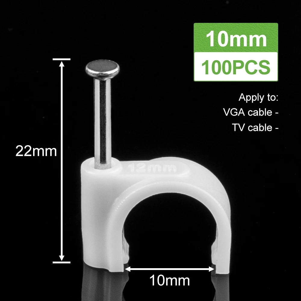 Premium-Kreiskabelclips – Ihr vielseitiger Kabelhalter für perfekte Ordnung!