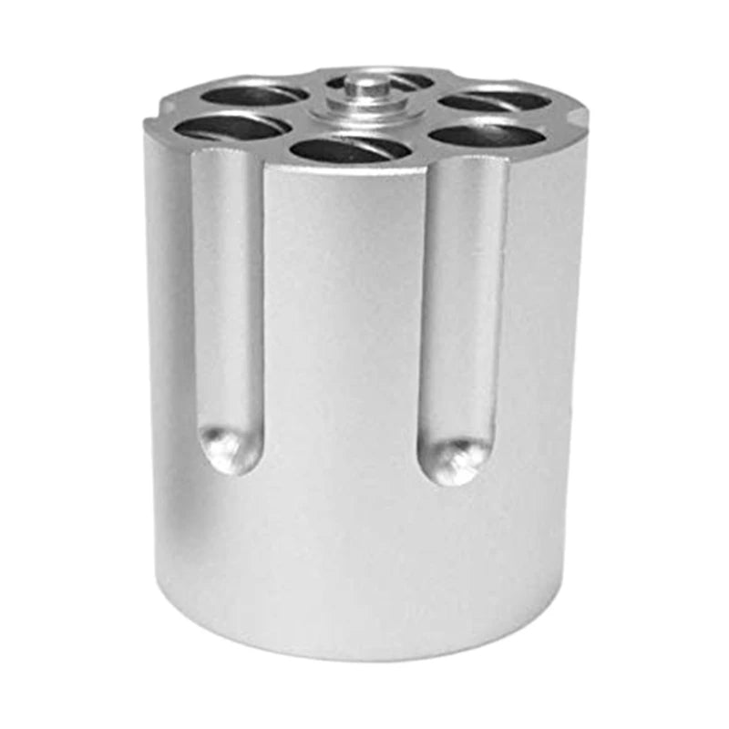 Zylindrischer Stifteköcher – Revolver Stifteköcher mit 6 Fächern aus Aluminium für Büro