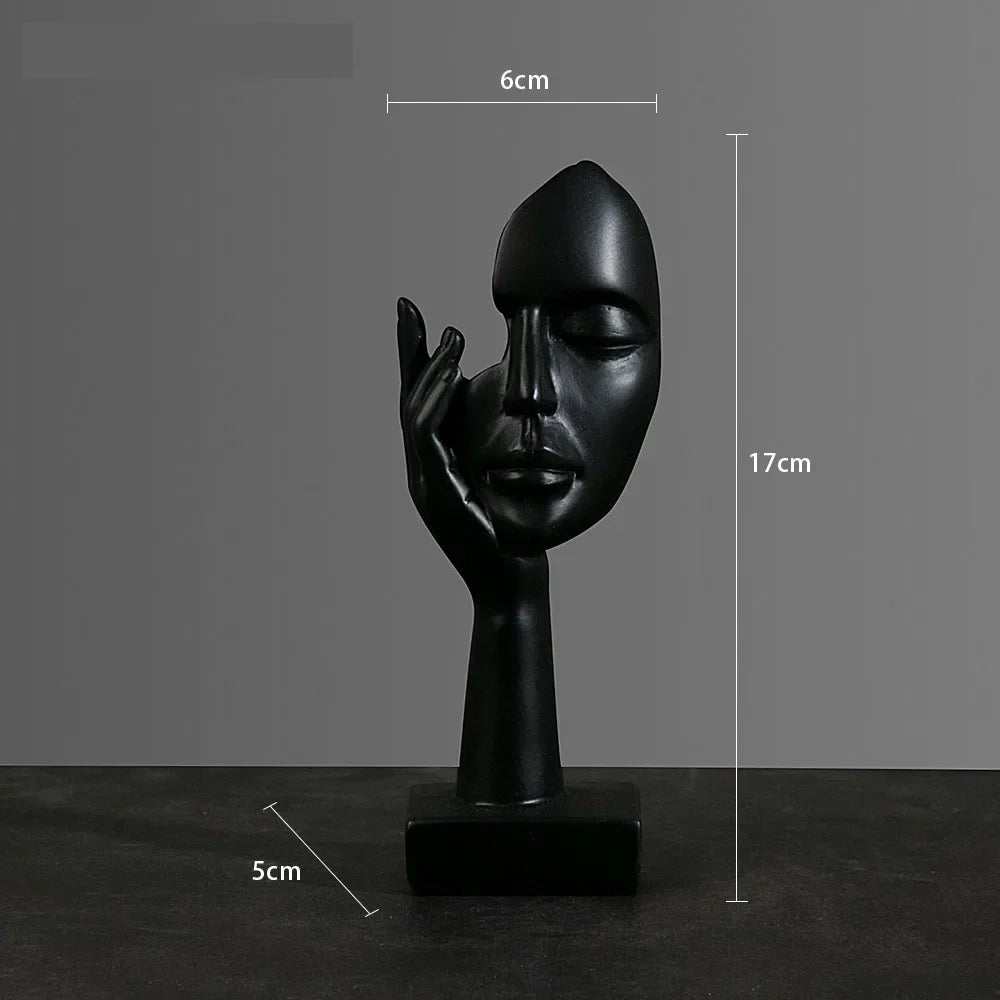 Abstrakte Masken-Skulptur – Stilvolle Dekoration für Ihr Büro & Empfang