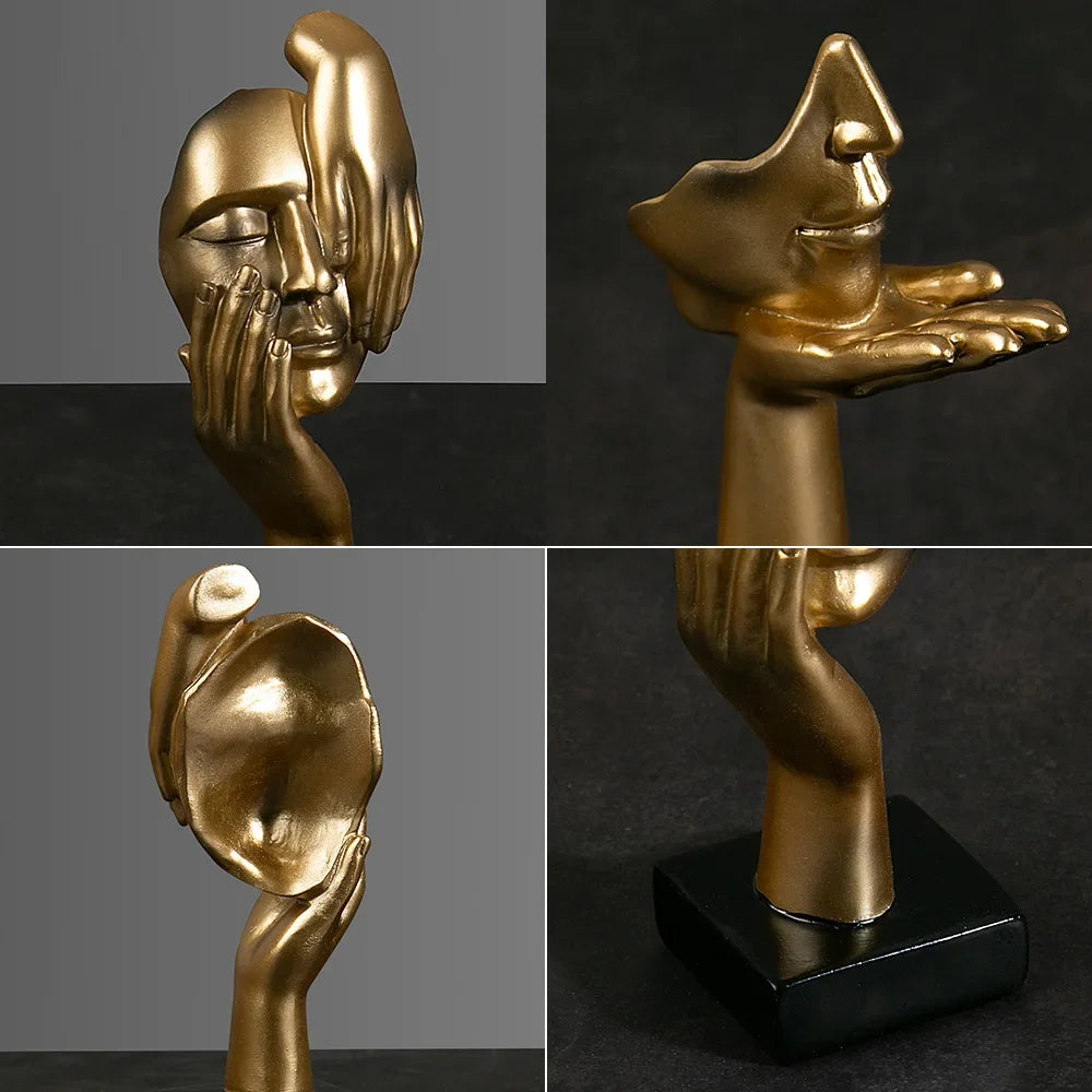 Abstrakte Masken-Skulptur – Stilvolle Dekoration für Ihr Büro & Empfang
