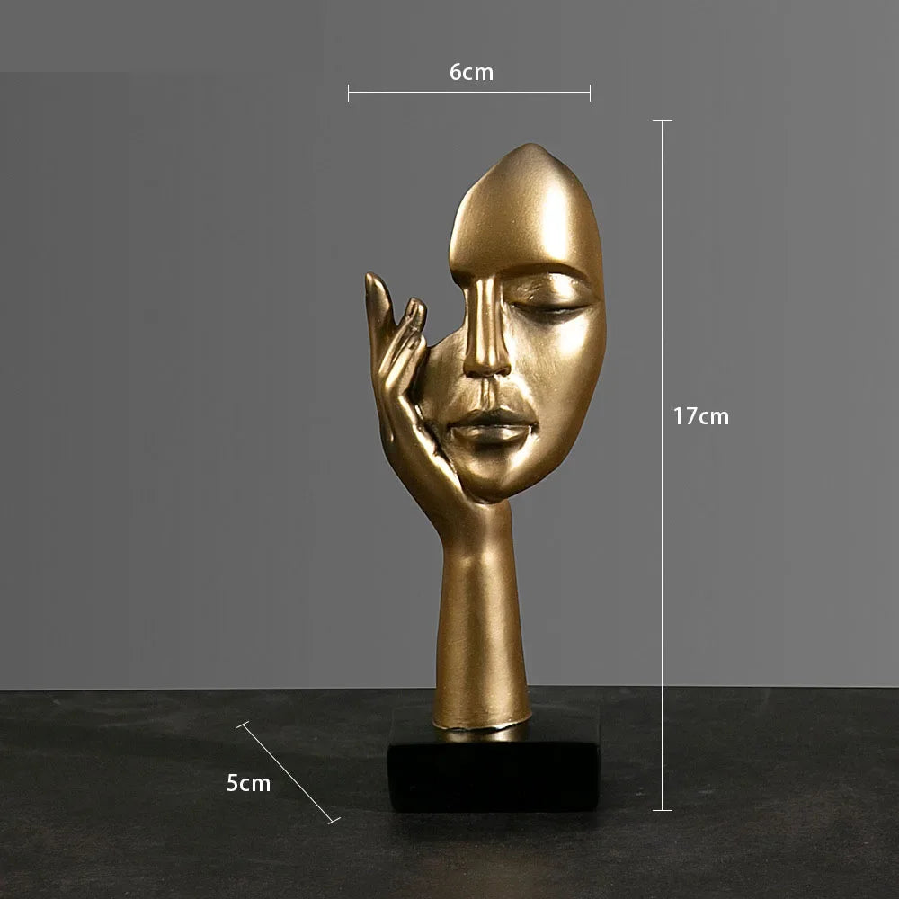 Abstrakte Masken-Skulptur – Stilvolle Dekoration für Ihr Büro & Empfang