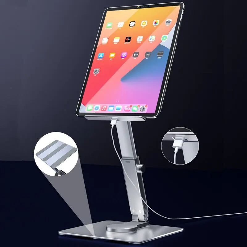 Aluminium Tablet-Ständer – 360° Drehbar & Faltbar