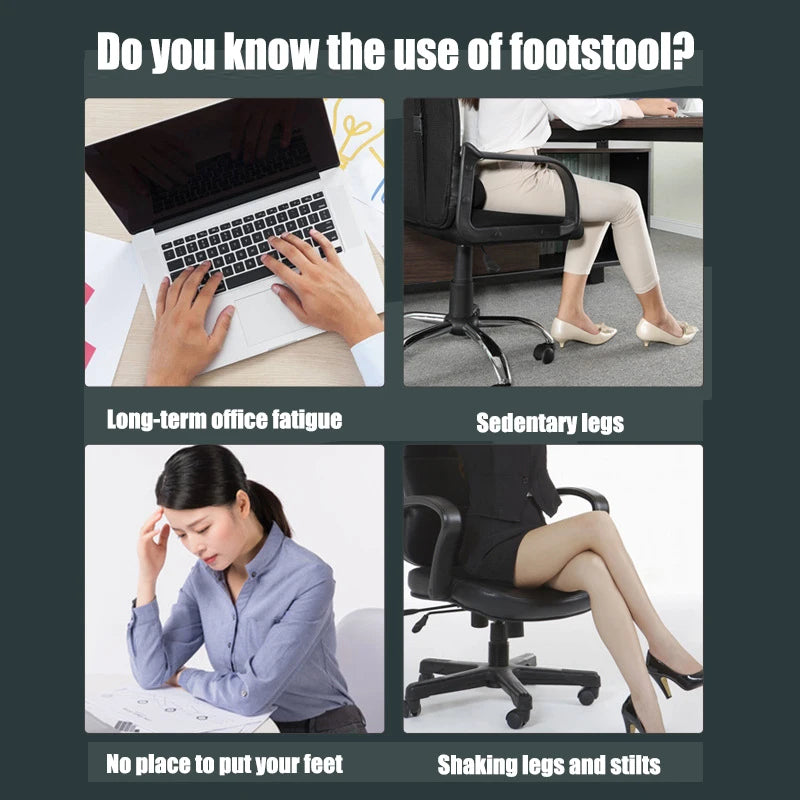 Ergonomische Fußstütze mit Massage-Rollen – Komfort für Büro
