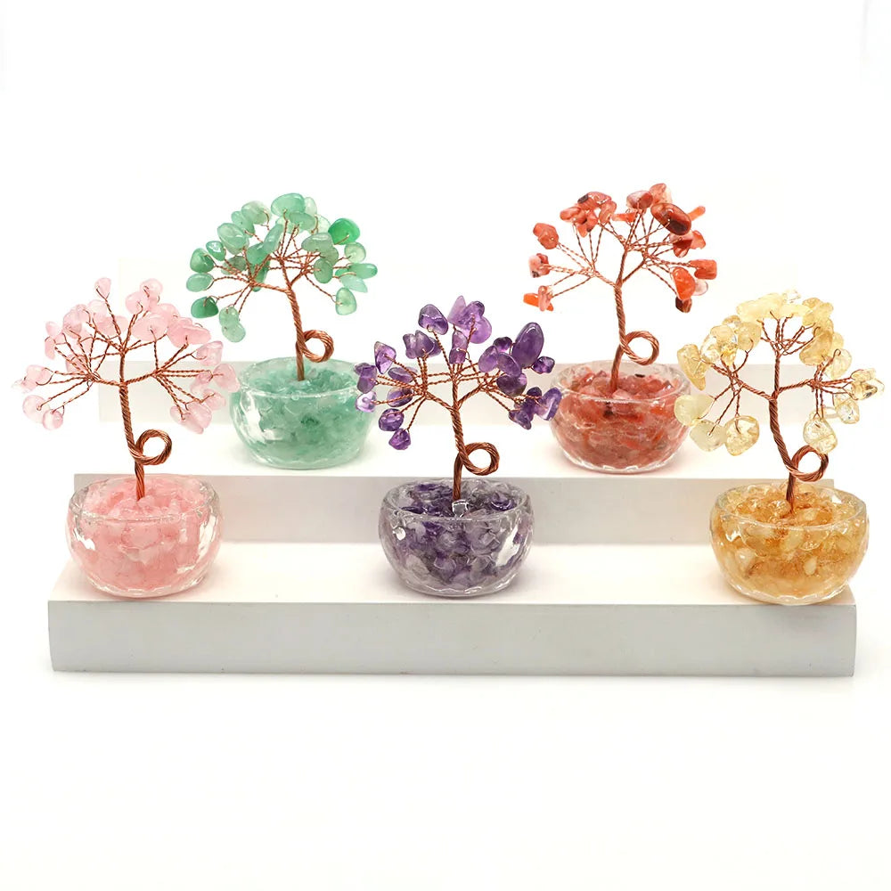 Natürlicher Amethyst-Glücksbaum – Feng Shui Geldbaum für Büro und Business