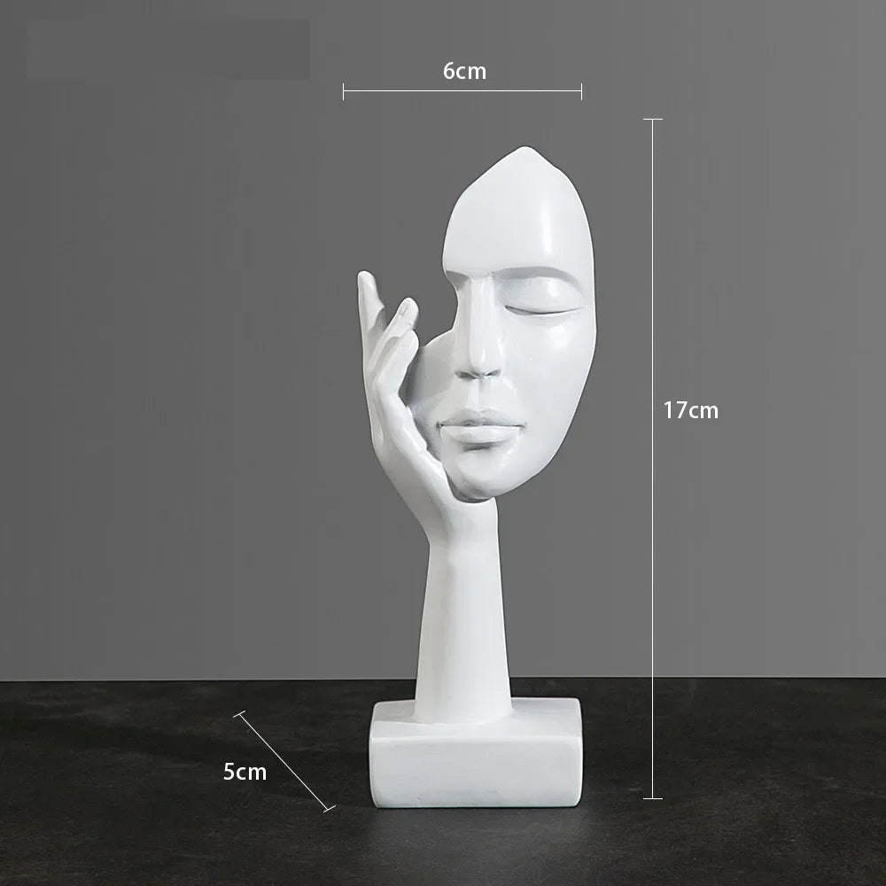 Abstrakte Masken-Skulptur – Stilvolle Dekoration für Ihr Büro & Empfang
