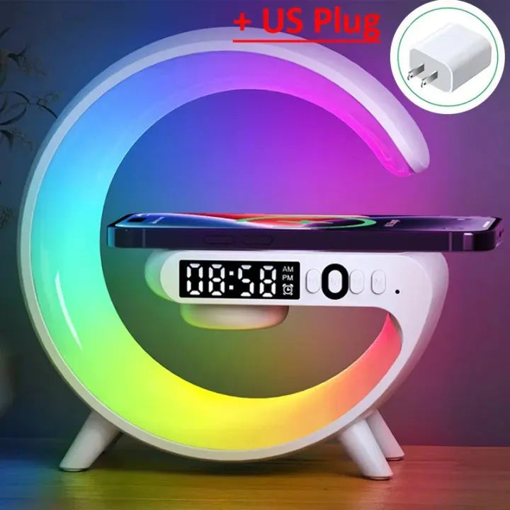 15W Multifunktions-Wireless-Charger mit Bluetooth-Lautsprecher & LED-Licht