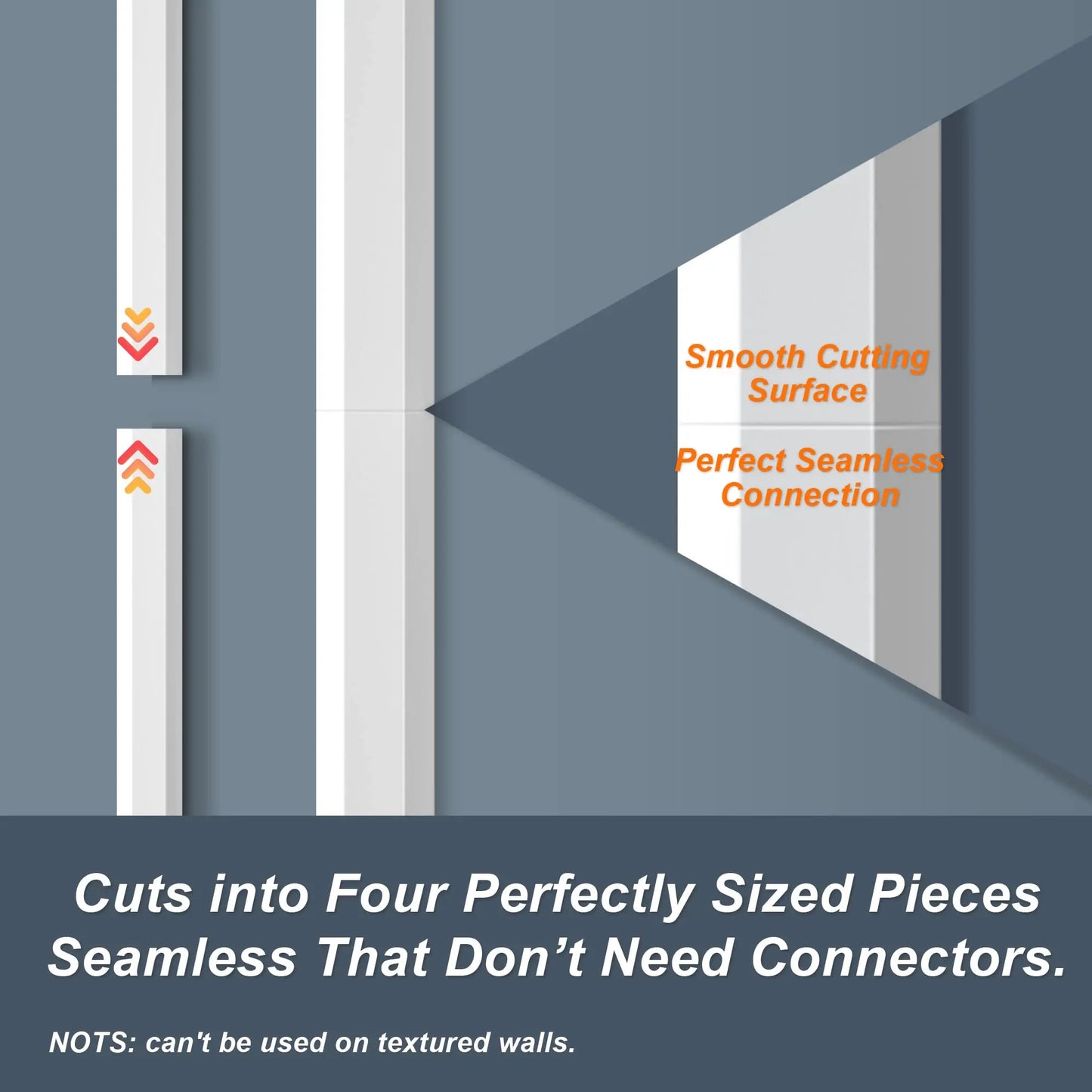 4er-Set Kabelkanäle – 62,8 Zoll Kabelabdeckung für die Wand