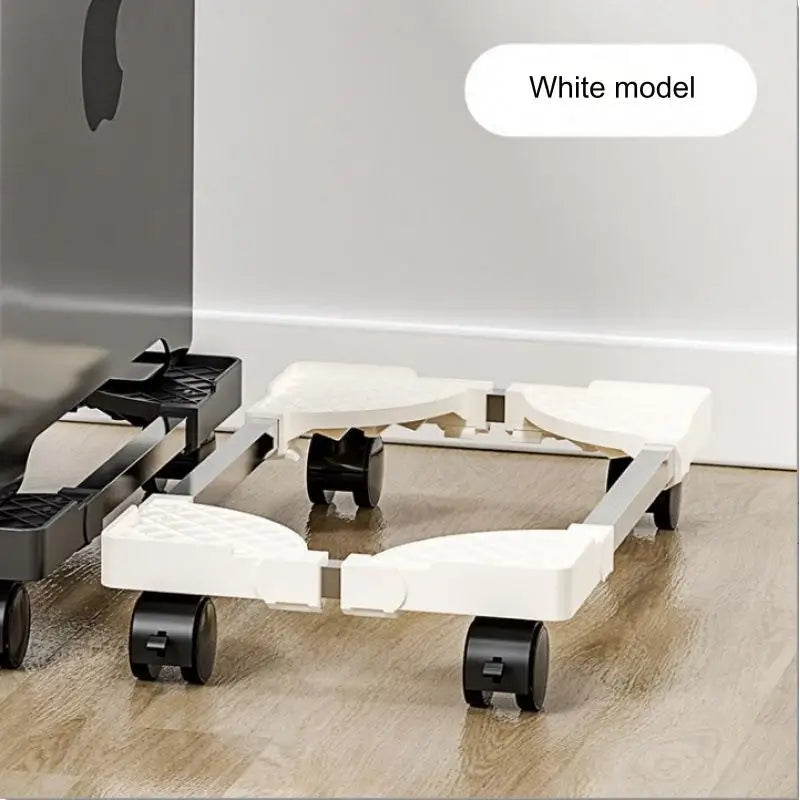 Mobiler PC-Tower-Ständer mit Rollen in Schwarz