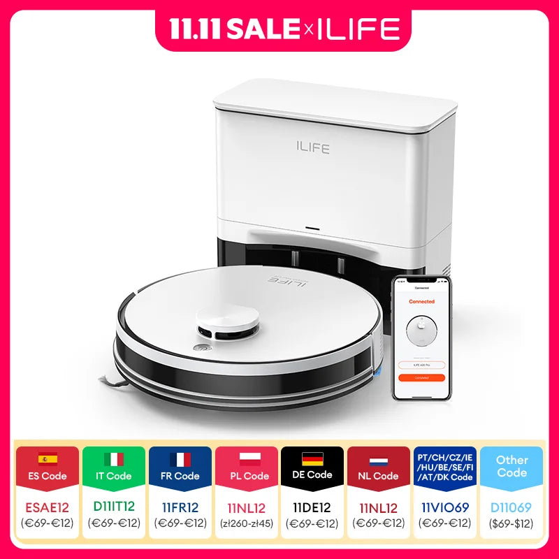 ILIFE A30 PRO 5000Pa SmartClean – Intelligenter Saug- & Wischroboter mit App-Steuerung