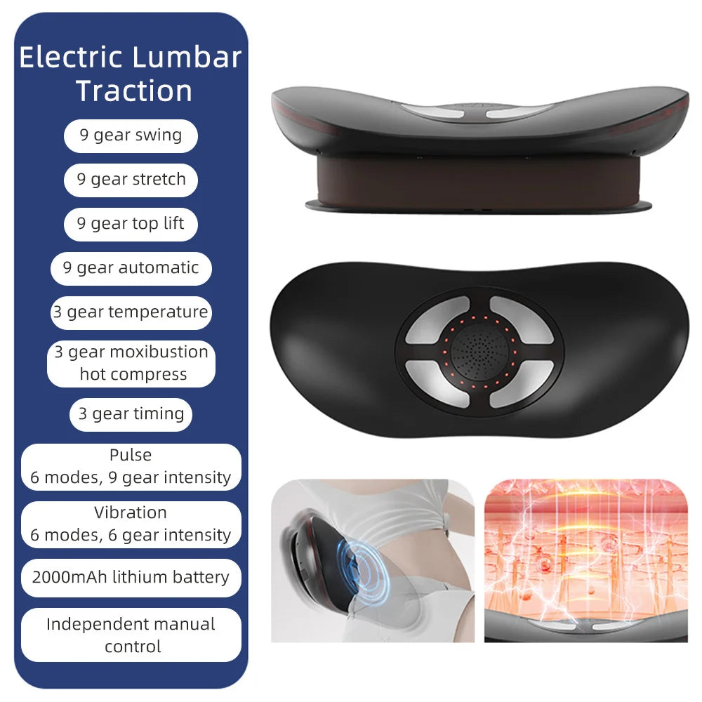 Electric Waist Traction Massager – Höhenverstellbare Rücken- und Lendenwirbelstütze